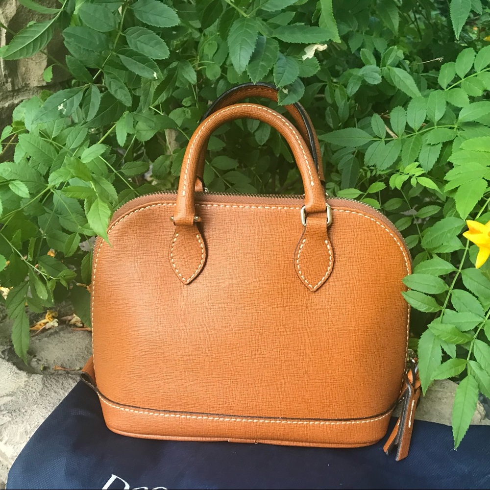 Dooney & Bourke Camel Leather Mini crossbody Bag - Picture 6 of 13